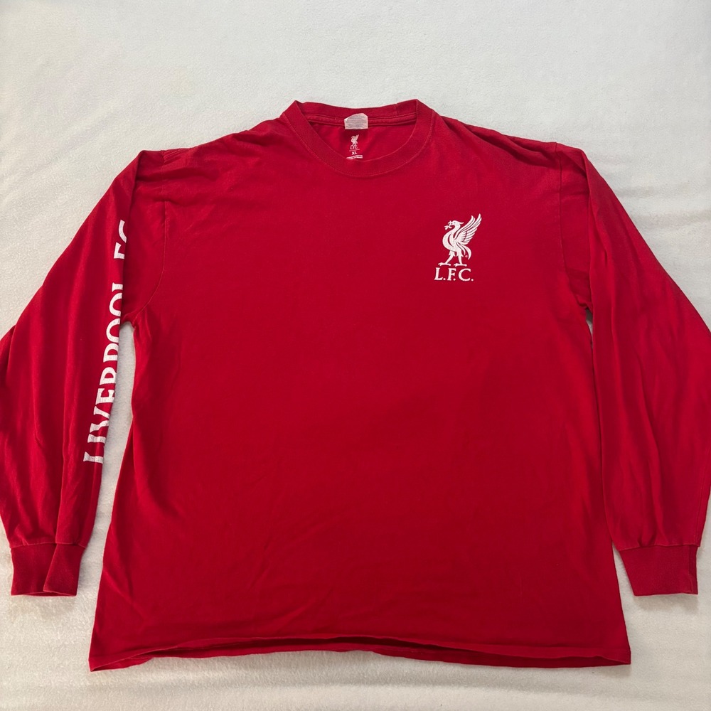 Liverpool FC Red Long Sleeve Graphic T-Shirt XL You'll Never Walk Alone LFC